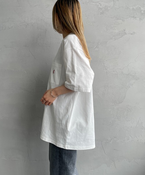 Gramicci（グラミチ）の「[GRAMICCI/グラミチ] ワンポイント刺繍ロゴ ショートスリーブポケットTシャツ（Tシャツ/カットソー・レディース・ホワイト/ブラック・M/L/XL）」の15枚目の写真
