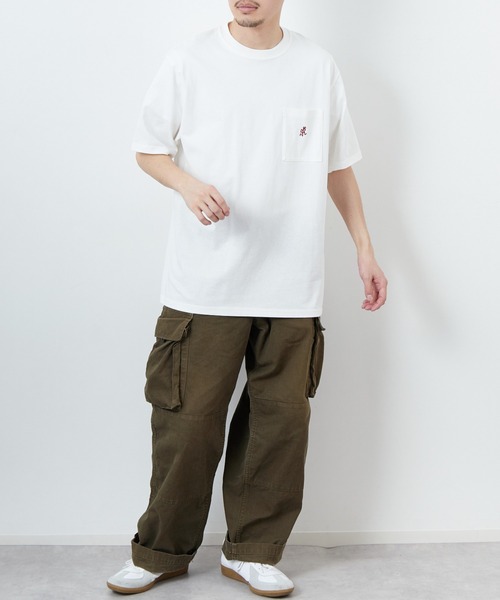 tシャツ 「GRAMICCI/グラミチ」 ワンポイント刺繍ロゴ ショートスリーブポケットTシャツ レディース メンズ GRAMICCI/グラミチ] ワンポイント刺繍ロゴ ショートスリーブ