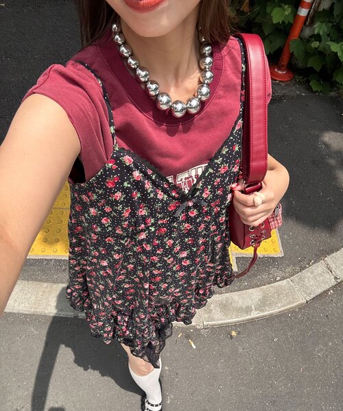 CIAOPANIC カットフラワーキャミチュニックワンピース セール】カットフラワーキャミチュニックワンピース（チュニック