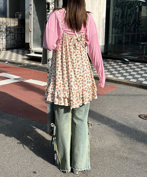 CIAOPANIC カットフラワーキャミチュニックワンピース セール】カットフラワーキャミチュニックワンピース（チュニック