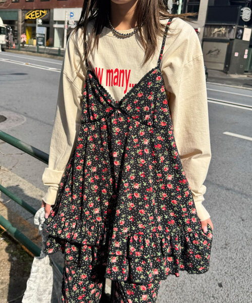 CIAOPANIC カットフラワーキャミチュニックワンピース セール】カットフラワーキャミチュニックワンピース（チュニック