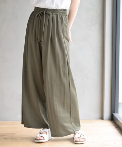 rps（アールピーエス）の「冷感カノコワイドパンツ（その他パンツ・レディース・カーキ/ブラック/チャコールグレー・フリー）」の2枚目の写真