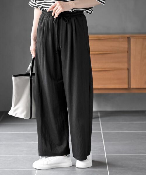 rps（アールピーエス）の「冷感カノコワイドパンツ（その他パンツ・レディース・カーキ/ブラック/チャコールグレー・フリー）」の3枚目の写真