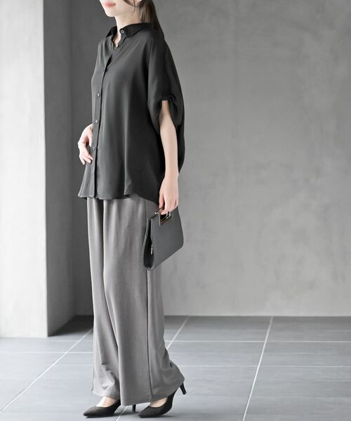 rps（アールピーエス）の「冷感カノコワイドパンツ（その他パンツ・レディース・カーキ/ブラック/チャコールグレー・フリー）」の7枚目の写真