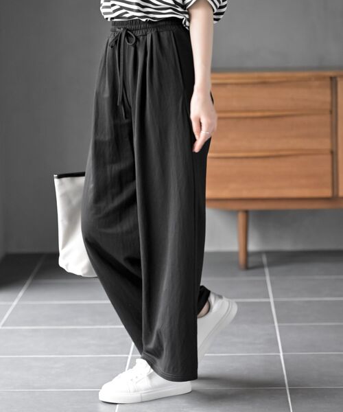 rps（アールピーエス）の「冷感カノコワイドパンツ（その他パンツ・レディース・カーキ/ブラック/チャコールグレー・フリー）」の17枚目の写真