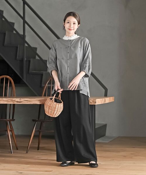 rps（アールピーエス）の「冷感カノコワイドパンツ（その他パンツ・レディース・カーキ/ブラック/チャコールグレー・フリー）」の20枚目の写真