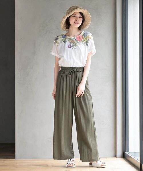 rps（アールピーエス）の「冷感カノコワイドパンツ（その他パンツ・レディース・カーキ/ブラック/チャコールグレー・フリー）」の21枚目の写真