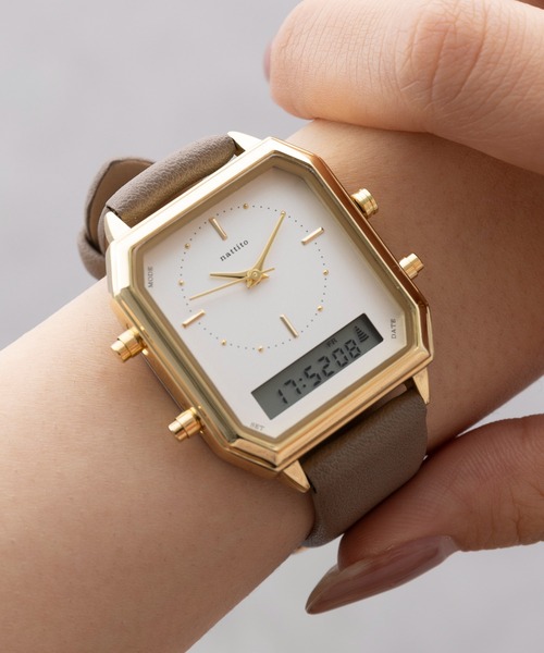 セール】【SETUP7】アナログ/デジタルウォッチ アンティーク風