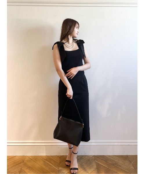 LOULOU WILLOUGHBY】ショルダーリボンミニタンクプルオーバー