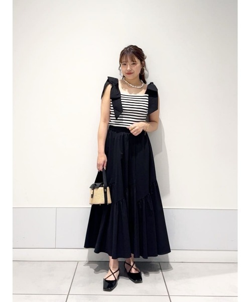 ルルウィルビー　ショルダーリボンミニタンクプルオーバー LOULOU WILLOUGHBY】ショルダーリボンミニタンクプルオーバー