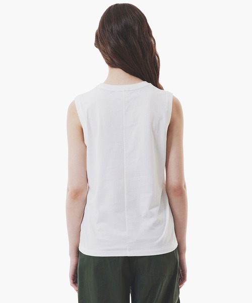 LACOSTE(ラコステ)の「ノースリーブTシャツ(Tシャツ/カットソー・レディース・ブラック/ホワイト/グレイッシュブルー・36/38/40/34)」の4枚目の写真