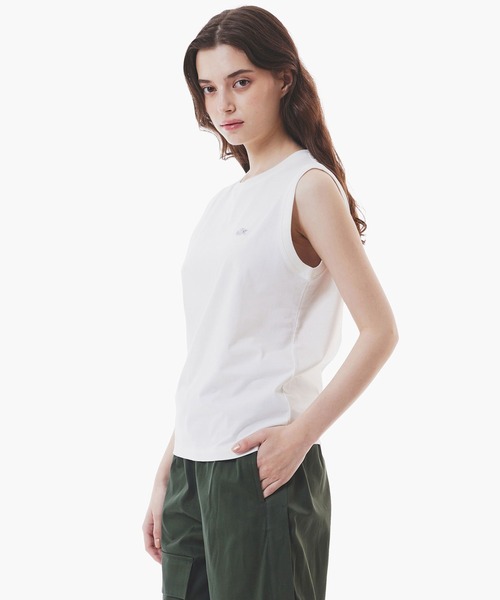 LACOSTE(ラコステ)の「ノースリーブTシャツ(Tシャツ/カットソー・レディース・ブラック/ホワイト/グレイッシュブルー・36/38/40/34)」の7枚目の写真