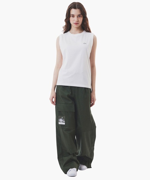 LACOSTE(ラコステ)の「ノースリーブTシャツ(Tシャツ/カットソー・レディース・ブラック/ホワイト/グレイッシュブルー・36/38/40/34)」の8枚目の写真
