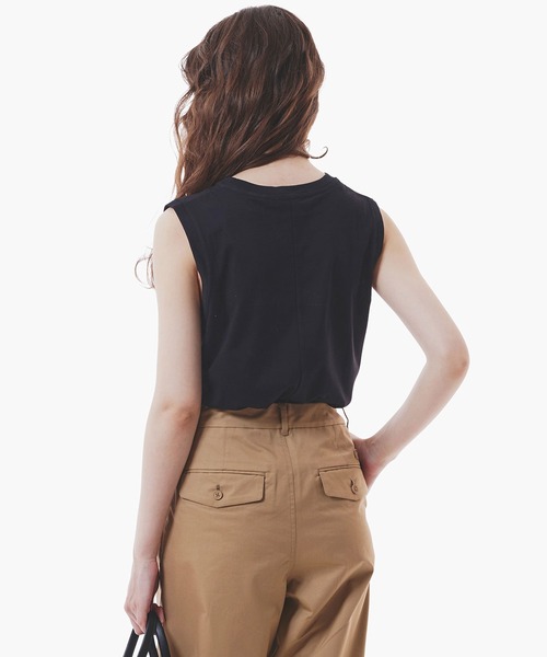 LACOSTE(ラコステ)の「ノースリーブTシャツ(Tシャツ/カットソー・レディース・ブラック/ホワイト/グレイッシュブルー・36/38/40/34)」の14枚目の写真