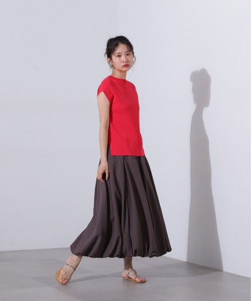 N.（N. Natural Beauty Basic）（エヌエヌナチュラルビューティーベーシック）の「【PS/低身長サイズ】切替タックバルーンスカート（スカート・レディース・ホワイト系その他/ブラック/チャコールグレー・MEDIUM/PS）」の11枚目の写真