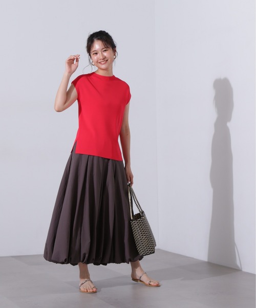 N.（N. Natural Beauty Basic）（エヌエヌナチュラルビューティーベーシック）の「【PS/低身長サイズ】切替タックバルーンスカート（スカート・レディース・ホワイト系その他/ブラック/チャコールグレー・MEDIUM/PS）」の12枚目の写真