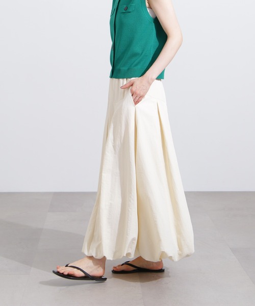 N.（N. Natural Beauty Basic）（エヌエヌナチュラルビューティーベーシック）の「【PS/低身長サイズ】切替タックバルーンスカート（スカート・レディース・ホワイト系その他/ブラック/チャコールグレー・MEDIUM/PS）」の15枚目の写真