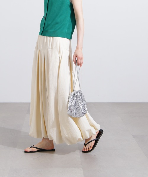 N.（N. Natural Beauty Basic）（エヌエヌナチュラルビューティーベーシック）の「【PS/低身長サイズ】切替タックバルーンスカート（スカート・レディース・ホワイト系その他/ブラック/チャコールグレー・MEDIUM/PS）」の7枚目の写真