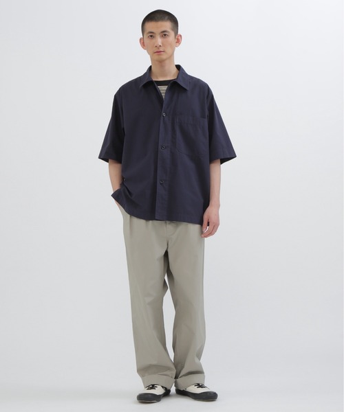 MHL.（エムエイチエル）の「ORGANIC COTTON SHIRTING（シャツ/ブラウス・メンズ・オフホワイト/ネイビー・LARGE/MEDIUM/SMALL）」の8枚目の写真