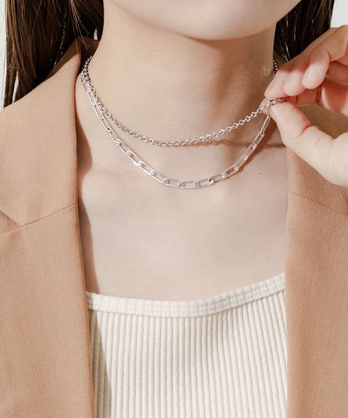 SMELLY(スメリー)の「チェーンレイヤードマンテルネックレス(ネックレス・レディース・シルバー・-)」の1枚目の写真