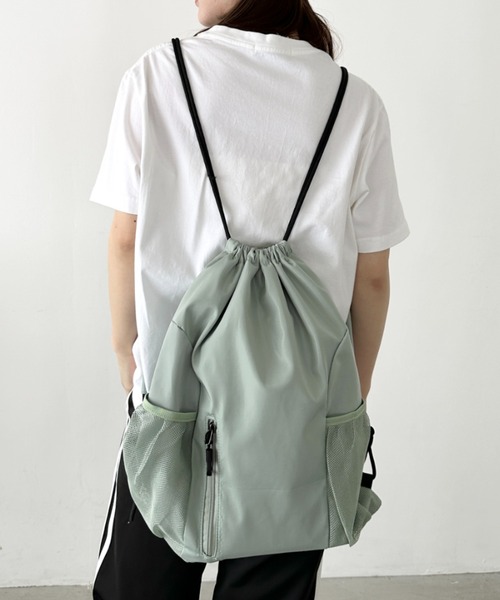 CLEA（クレア）の「軽量メッシュポケットナップサック（バックパック/リュック・レディース・ブラック/グレー/ブルー/グリーン/レッド/ブラック系その他/オレンジ・FREE）」の4枚目の写真