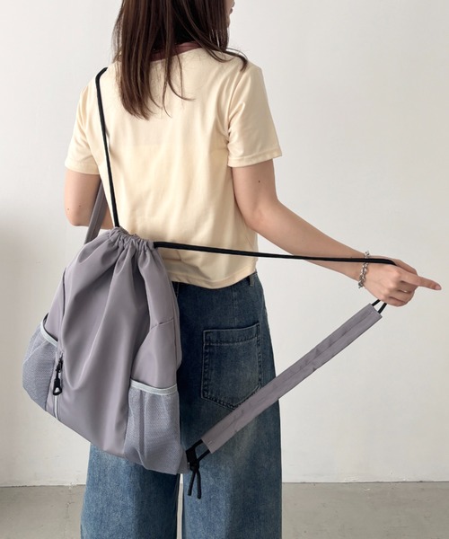 CLEA（クレア）の「軽量メッシュポケットナップサック（バックパック/リュック・レディース・ブラック/グレー/ブルー/グリーン/レッド/ブラック系その他/オレンジ・FREE）」の18枚目の写真