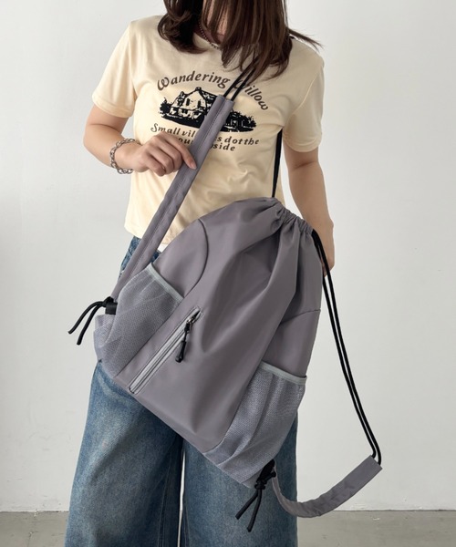 CLEA（クレア）の「軽量メッシュポケットナップサック（バックパック/リュック・レディース・ブラック/グレー/ブルー/グリーン/レッド/ブラック系その他/オレンジ・FREE）」の20枚目の写真