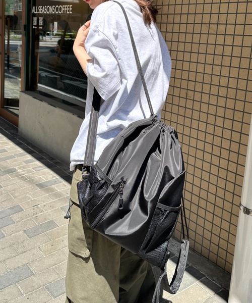 CLEA（クレア）の「軽量メッシュポケットナップサック（バックパック/リュック・レディース・ブラック/グレー/ブルー/グリーン/レッド/ブラック系その他/オレンジ・FREE）」の9枚目の写真