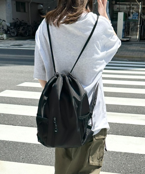 CLEA（クレア）の「軽量メッシュポケットナップサック（バックパック/リュック・レディース・ブラック/グレー/ブルー/グリーン/レッド/ブラック系その他/オレンジ・FREE）」の14枚目の写真