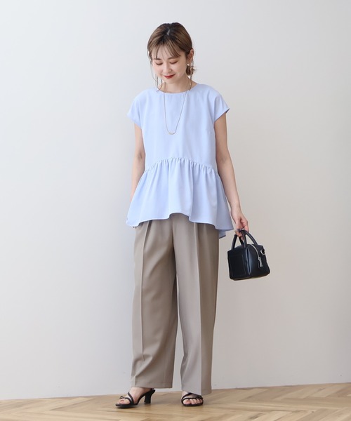 AMERICAN HOLIC(アメリカンホリック)の「ペプラムノースリーブブラウス(シャツ/ブラウス・レディース・サックスブルー/ブラック/オフホワイト/ピンク/ネイビー・L/M)」の12枚目の写真