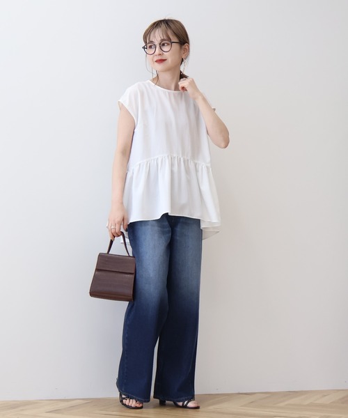 AMERICAN HOLIC(アメリカンホリック)の「ペプラムノースリーブブラウス(シャツ/ブラウス・レディース・サックスブルー/ブラック/オフホワイト/ピンク/ネイビー・L/M)」の17枚目の写真