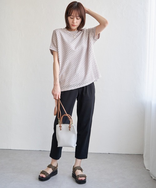 ikka(イッカ)の「【雑誌InRed6月号掲載】GOKU楽パンツ 冷感テーパード【接触冷感】(その他パンツ・レディース・ライム/ネイビー/ベージュ/ブラック/オレンジ/アイボリー・M/S/L)」の21枚目の写真
