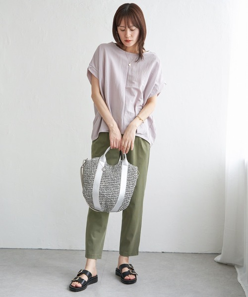 ikka(イッカ)の「【雑誌InRed6月号掲載】GOKU楽パンツ 冷感テーパード【接触冷感】(その他パンツ・レディース・ライム/ネイビー/ベージュ/ブラック/オレンジ/アイボリー・M/S/L)」の18枚目の写真