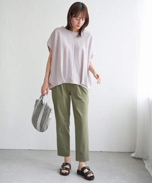 ikka(イッカ)の「【雑誌InRed6月号掲載】GOKU楽パンツ 冷感テーパード【接触冷感】(その他パンツ・レディース・ライム/ネイビー/ベージュ/ブラック/オレンジ/アイボリー・M/S/L)」の19枚目の写真