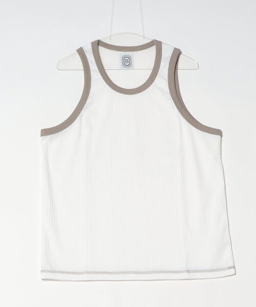 BEAVER(ビーバー)の「B omnivore/ビーオムニボー ランダムテレコ リンガータンク(タンクトップ・メンズ・ブラック/グレー/ホワイト・L/XL)」の4枚目の写真