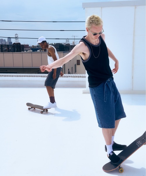 BEAVER(ビーバー)の「B omnivore/ビーオムニボー ランダムテレコ リンガータンク(タンクトップ・メンズ・ブラック/グレー/ホワイト・L/XL)」の7枚目の写真