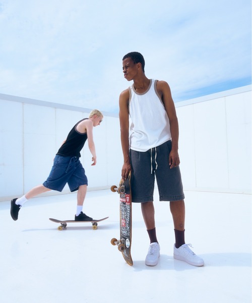 BEAVER(ビーバー)の「B omnivore/ビーオムニボー ランダムテレコ リンガータンク(タンクトップ・メンズ・ブラック/グレー/ホワイト・L/XL)」の14枚目の写真