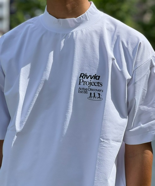 Rivvia PROJECTS(リヴィアプロジェクツ)の「【Rivvia PROJECTS】 SWING FOUNDATION M/NECK RASH S/S TEE(Tシャツ/カットソー・メンズ・ブラック/ホワイト・MEDIUM/LARGE/X-LARGE)」の4枚目の写真