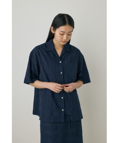 ブラウス シャツ 「M_」シアーチェックシャツ オーガニックコットン使用 レディース M_】シアーチェックシャツ オーガニックコットン使用（シャツ