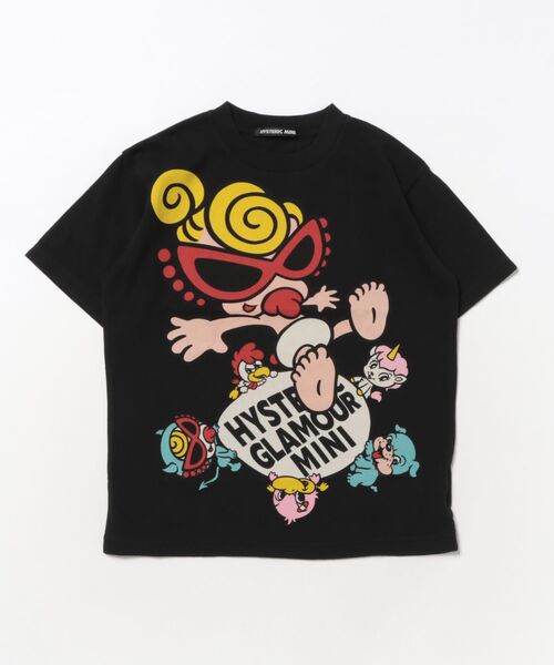 HYSTERIC MINI(ヒステリックミニ)の「Hystericmini JUMP HIGH TO THE SKY 半袖Tシャツ(Tシャツ/カットソー・キッズ・ホワイト/ブラック・100/120)」の2枚目の写真
