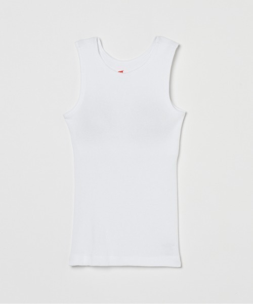HANES(ヘインズ)の「【Hanes/ヘインズ】COTTON RIB CUP TANK(Tシャツ/カットソー・レディース・ブラック/ホワイト/ライトグレー・FREE)」の1枚目の写真