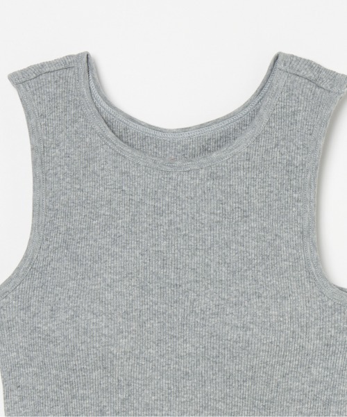HANES(ヘインズ)の「【Hanes/ヘインズ】COTTON RIB CUP TANK(Tシャツ/カットソー・レディース・ブラック/ホワイト/ライトグレー・FREE)」の6枚目の写真