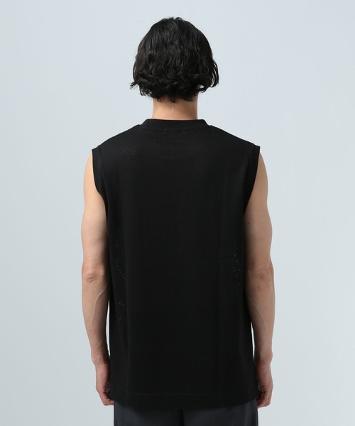 BAYFLOW（ベイフロー）の「【吸水速乾】メッシュタンクトップ（タンクトップ・メンズ・ホワイト/ブラック・MEDIUM/LARGE）」の9枚目の写真