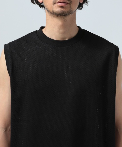 BAYFLOW（ベイフロー）の「【吸水速乾】メッシュタンクトップ（タンクトップ・メンズ・ホワイト/ブラック・MEDIUM/LARGE）」の10枚目の写真