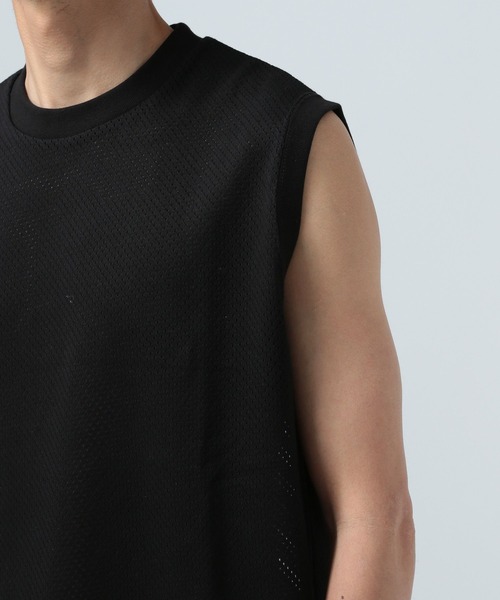 BAYFLOW（ベイフロー）の「【吸水速乾】メッシュタンクトップ（タンクトップ・メンズ・ホワイト/ブラック・MEDIUM/LARGE）」の12枚目の写真
