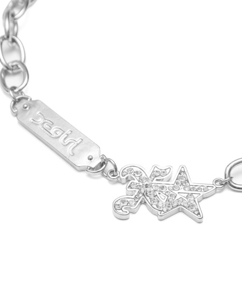 X-girl（エックスガール）の「STAR AND LOGO CHAIN BELT（ベルト・レディース・シルバー・ONE SIZE）」の4枚目の写真