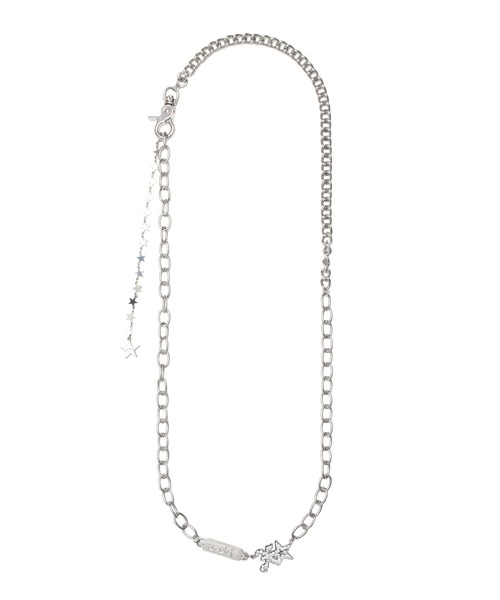 X-girl（エックスガール）の「STAR AND LOGO CHAIN BELT（ベルト・レディース・シルバー・ONE SIZE）」の3枚目の写真