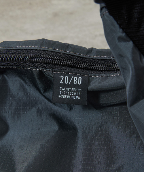 20/80（テゥエンティーエイティー）の「20/80 トゥエンティーエイティー / RIP STOP NYLON MESSENGER BAG リップストップナイロンメッセンジャーバッグ / S022（メッセンジャーバッグ・メンズ・ブラック/ダークグレー・FREE）」の19枚目の写真