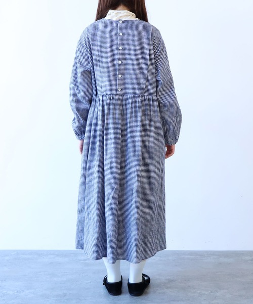 bulle de savon（ビュルデサボン）の「fuwa fuwa gingham ワンピース（ワンピース・レディース・ブルー/レッド・FREE）」の12枚目の写真