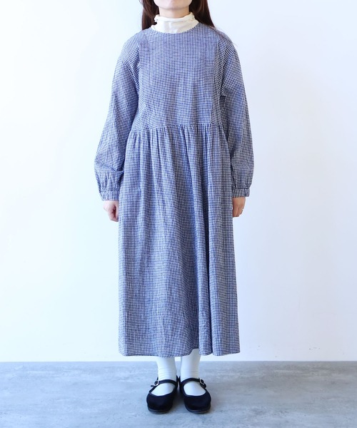 bulle de savon（ビュルデサボン）の「fuwa fuwa gingham ワンピース（ワンピース・レディース・ブルー/レッド・FREE）」の10枚目の写真